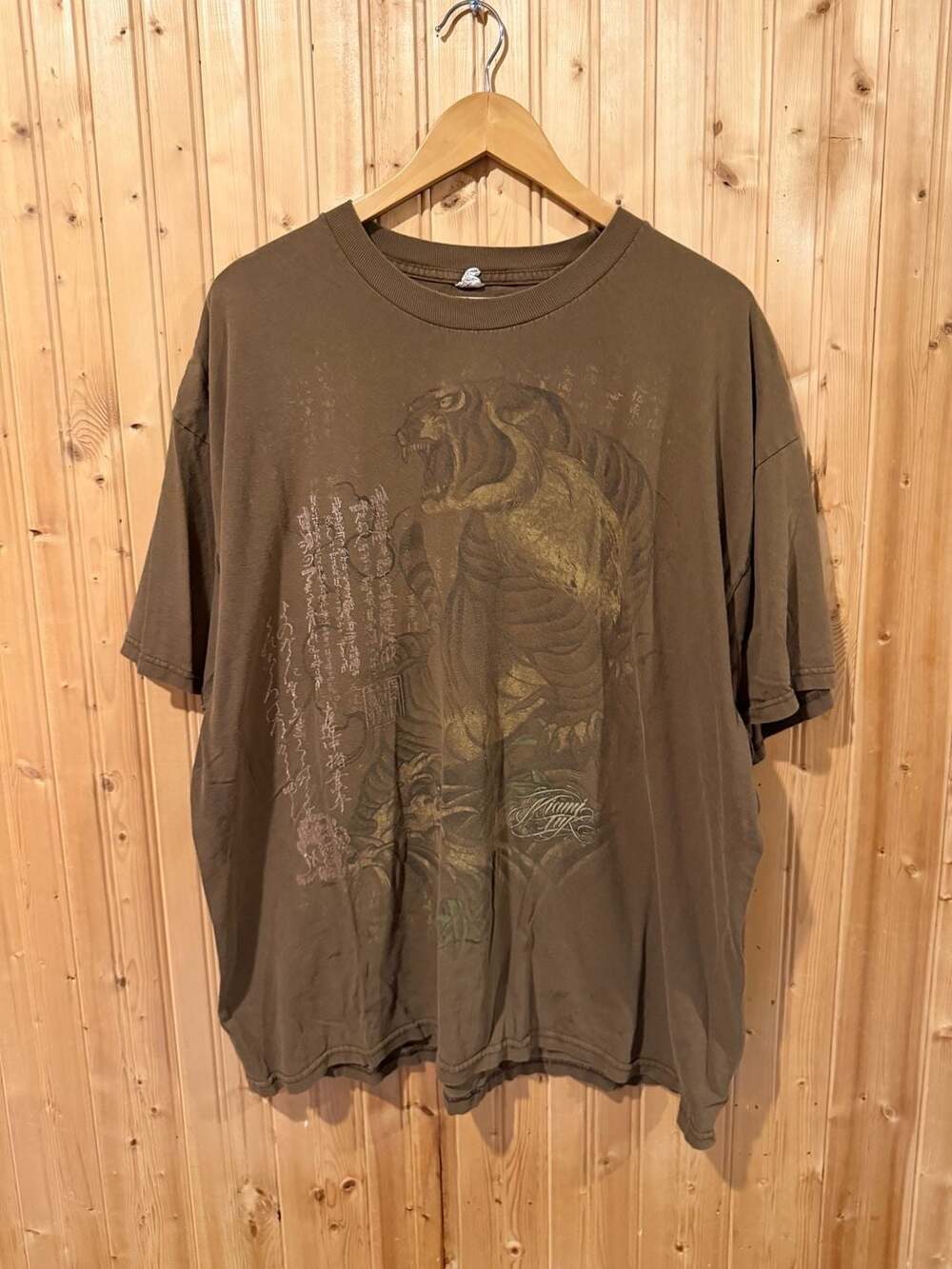 Miami Ink Japanese Style Tiger Graphic Graphic Print T-Shirt